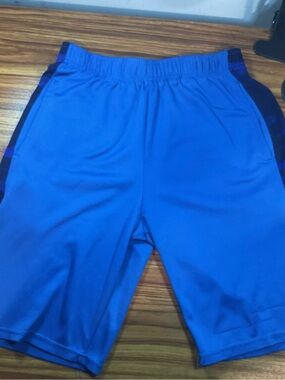 Essentials Royal Blue Kids Athletic Shorts with Dark Side Panels